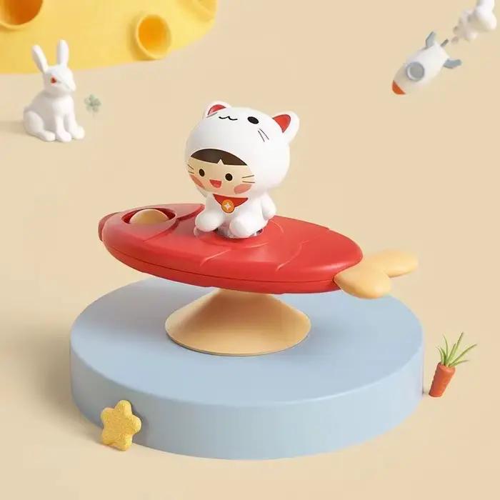 Bébé Montessoris Spin Cup Top jouets de bain Spinner aspiration sensorielle bain ventouse jouet hoch
