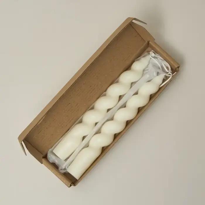 Bougies parfumées en spirale, 2 pièces, bougies décoratives coniques, décoration de maison, décorati