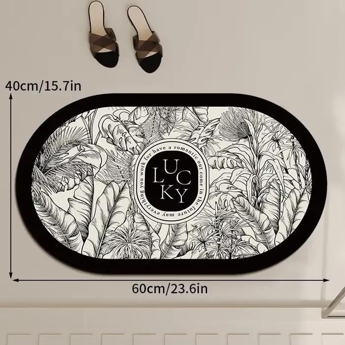 Tapis de salle de bain antidérapant Tapis de salle de bain en forme de U Tapis absorbant l'eau Tapis