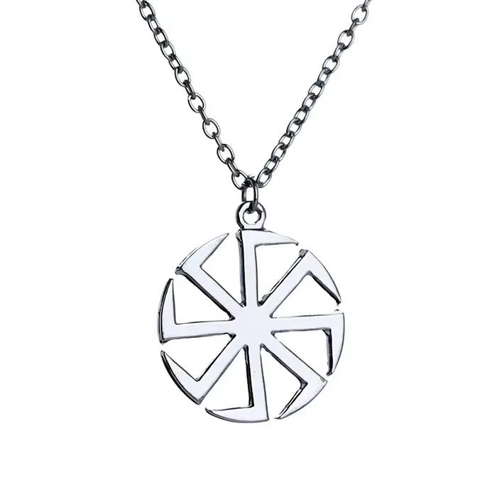 Pendentif Kolovrat ancien, bijoux slaves, collier ethnique pour hommes et femmes, accessoires amulet