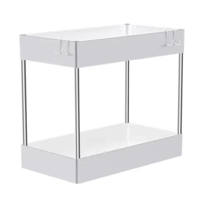 Organisateur sous évier à 2 niveaux, organisateur de cuisine, armoire de rangement, support polyvale