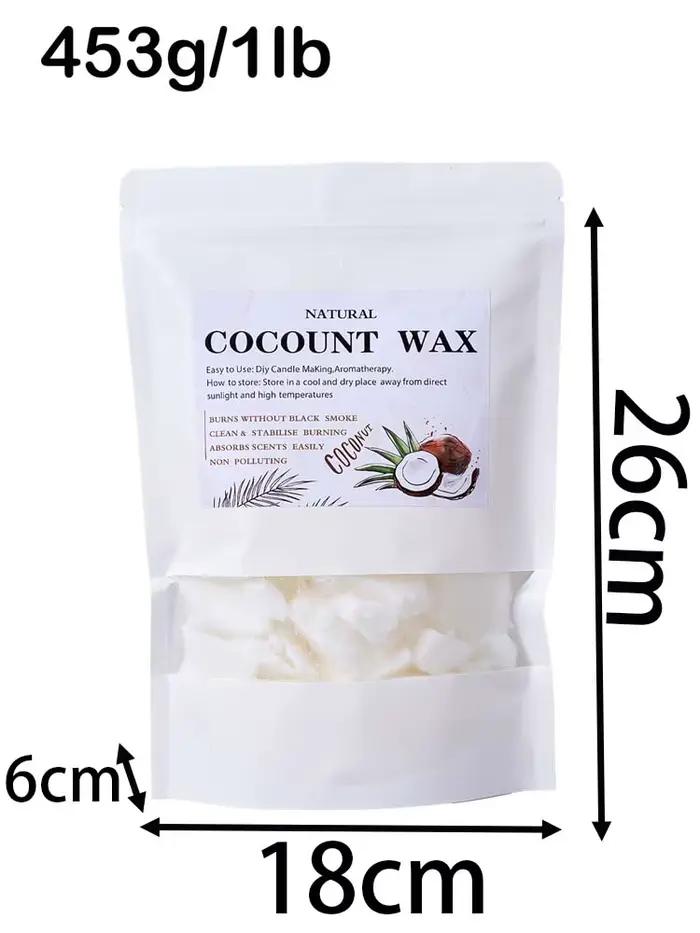 Cire de coco naturelle 1LB, matériau pour bougies blanches, fabrication artisanale de bougies parfum