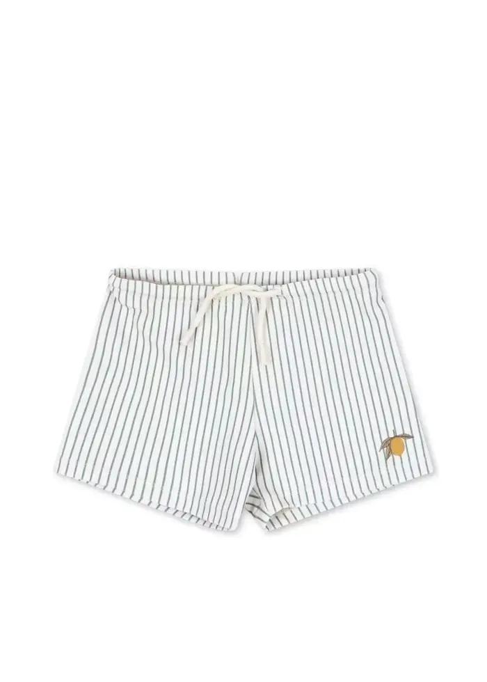 Maillots de bain pour bébés garçons, maillot de bain rayé à manches longues, motif citron, short de 