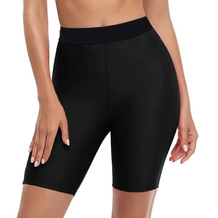 Shorts de bain taille haute pour femmes, grandes tailles, bas de maillot de bain, boardshorts, maill