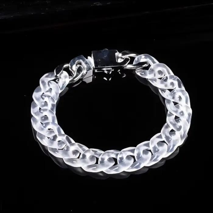 Bracelet et collier chaîne cubaine en onyx et jadéite, bijoux authentiques, accessoires de mode, pie