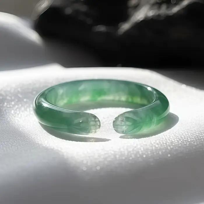 Bagues patte de chat en jade du Myanmar véritable, bijoux naturels en jadéite birmane, amulettes scu