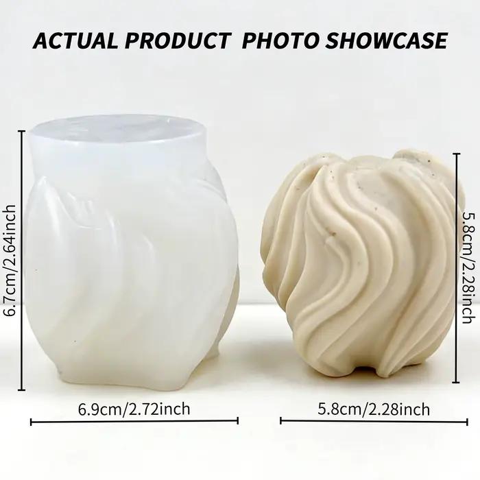 Moules à bougies cylindriques géométriques, avec une texture tridimensionnelle pour un démoulage fac