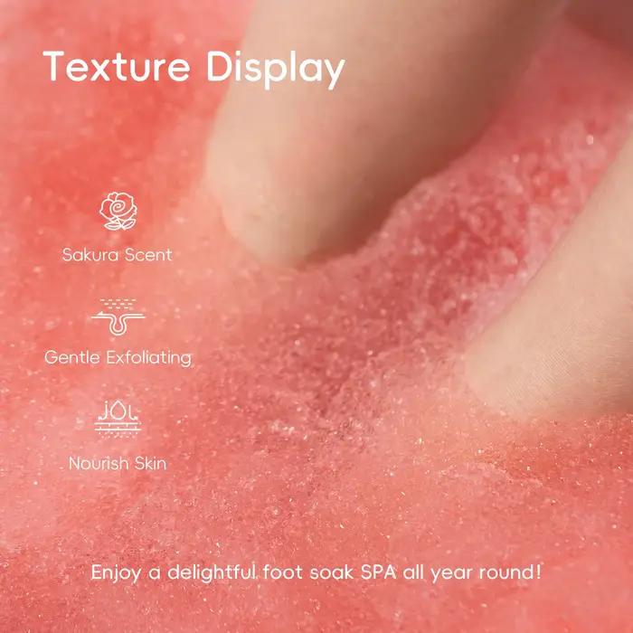 LAIKOU japon Sakura gelée Spa pédicure ensemble adoucisseur pied trempage exfoliant sel Sakura Bliss