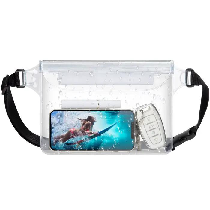 Pochette de téléphone étanche avec sangle de taille réglable, sac sec pour garder les objets de vale