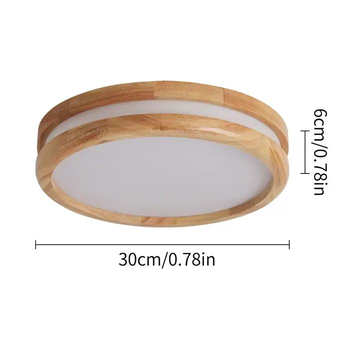 Plafonnier LED en Bois au Design Moderne, Luminaire Décoratif d'Nik, Idéal pour un Couloir, une Cham