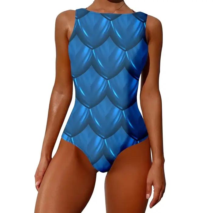Neon Vortex – maillot de bain une pièce, taille haute, contrôle du ventre, séchage rapide, coussinet