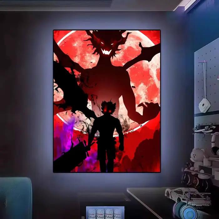 Affiches décoratives, tableaux muraux pour bureau, chambre, bar, cadeaux, Anime B-Black Hot Clover C