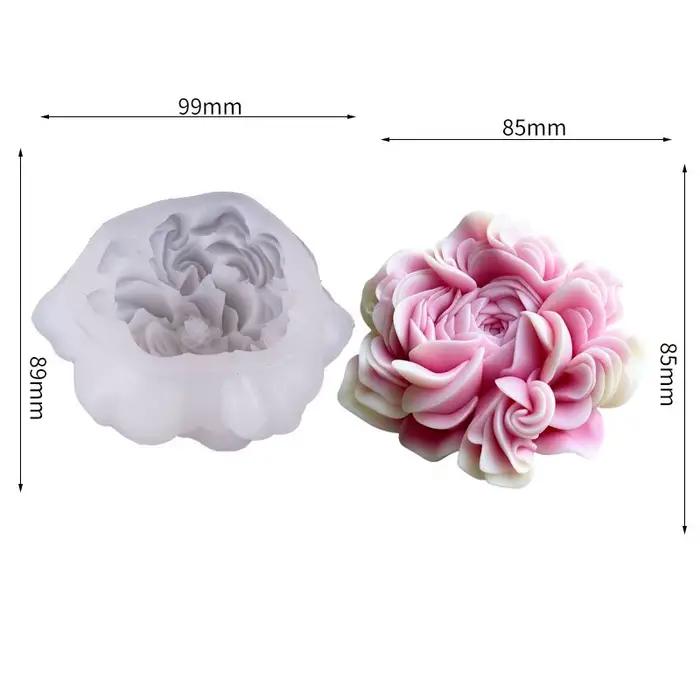 Un magnifique moule à bougie en silicone à motif floral |   Moule de moulage en résine, adapté aux b