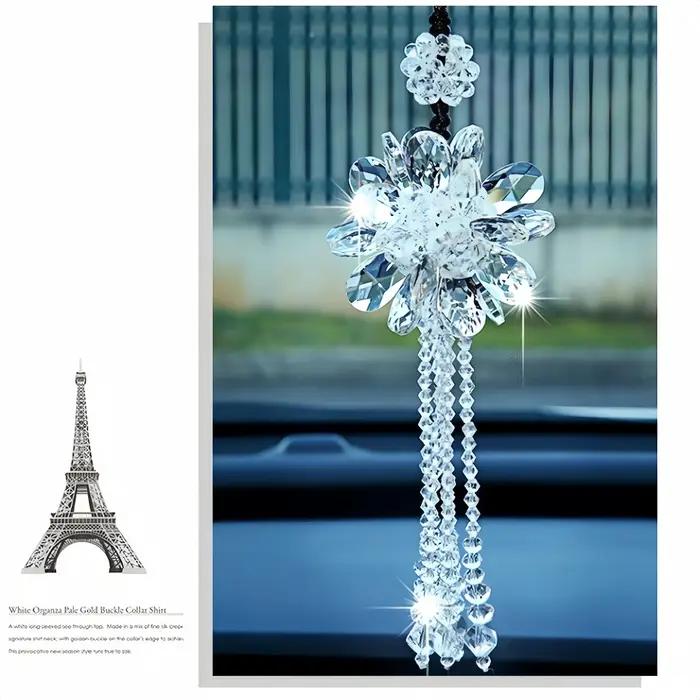 Pendentif de voiture en cristal, bijoux de princesse en cristal, pendentif pour rétroviseur de voitu