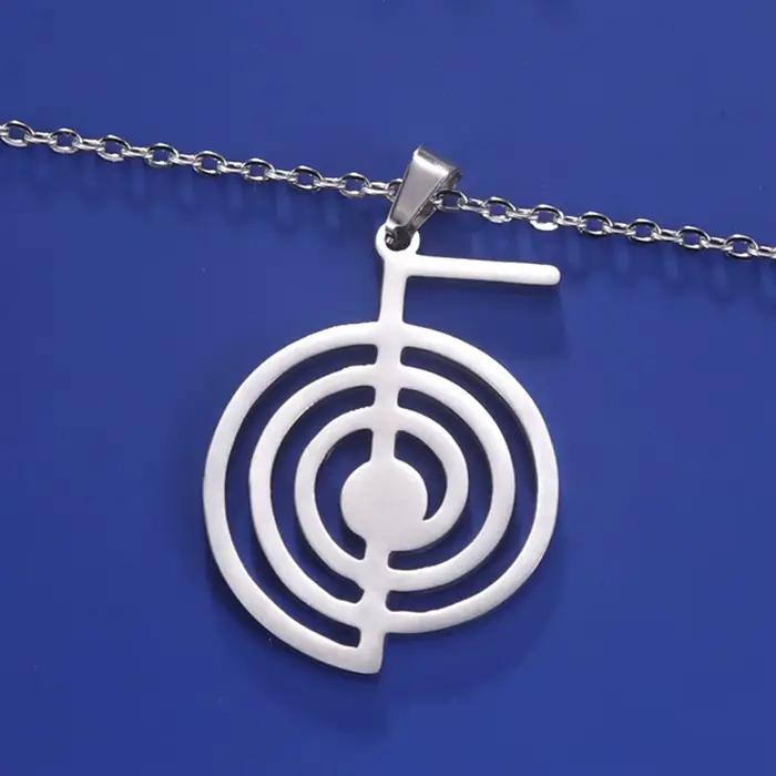 Reiki Cho Ku Rei collier guérison Énergie Yoga force pendentif divin géométrique protection Talisman