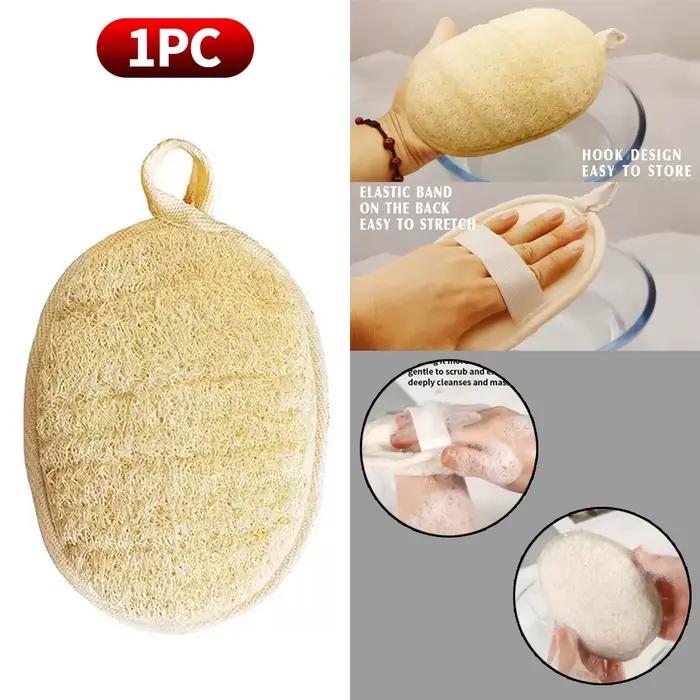 6 pièces/3 pièces/1 pièce corps exfoliant luffa, gommage de bain net luffa d'été, feuille de gommage