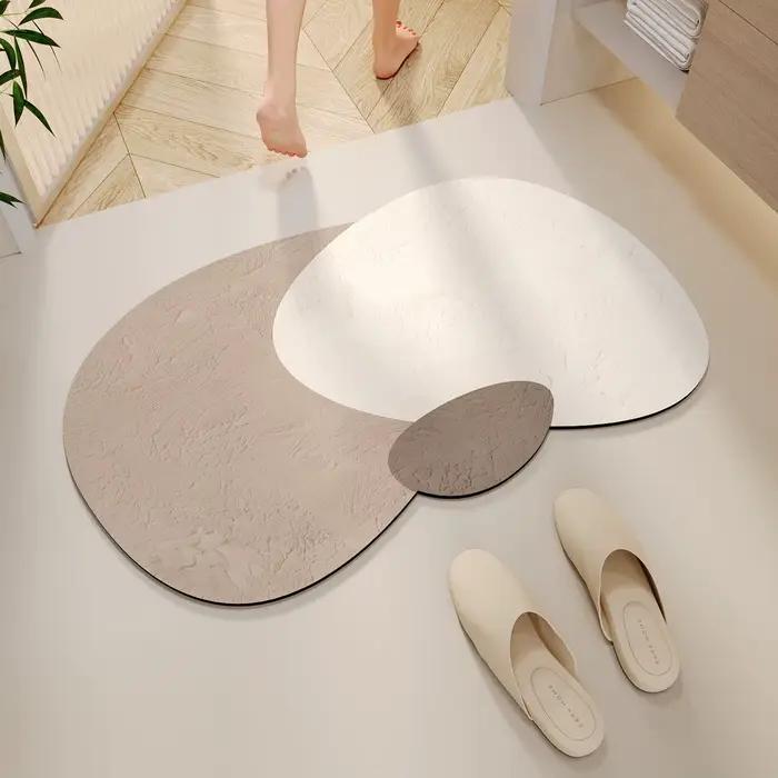 Tapis de salle de bain, œuvres créatives, absorbant l'eau et antidérapant, décoration domestique, ta