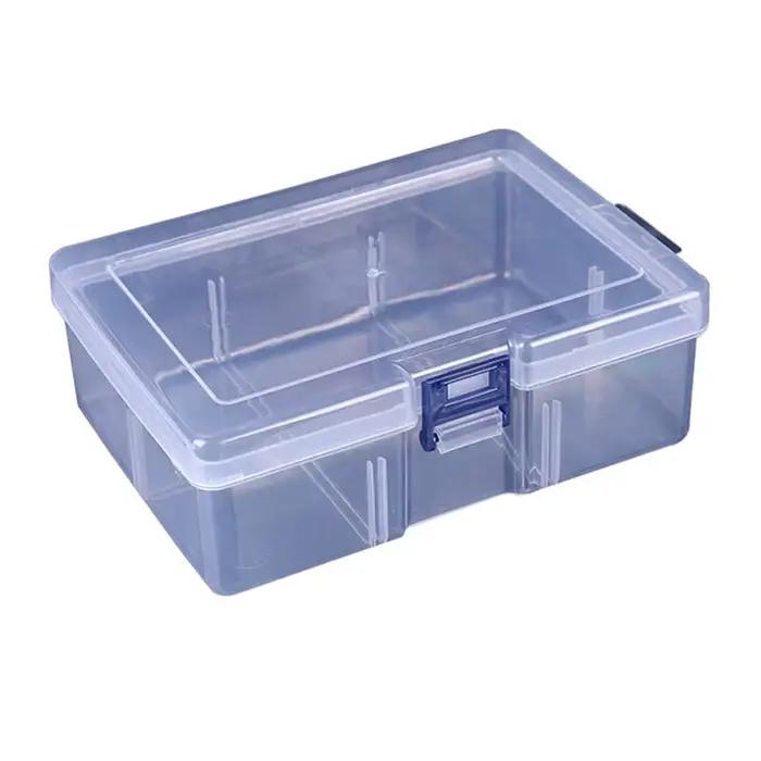 Boîtes de rangement en plastique transparent pour bijoux, accessoires de quincaillerie, petits objet