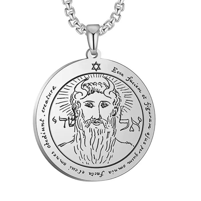 Dawapara – collier Talisman mystique de salomon, sceau Pentacle de mercure, lune, soleil, Kabbale, a