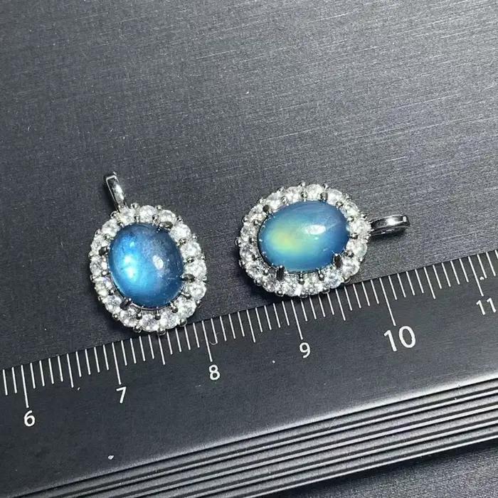 Collier pendentif en aquamarine naturelle, bijoux fins faits à la main, pierres en gros, énergie de 