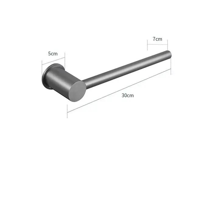 Porte-serviettes gris mural, organisateur de rangement pour serviettes de bain, support de serviette