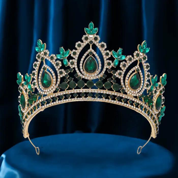 Couronne de mariage de luxe reine royale pour femmes, couleurs argentées, diadèmes de Banquet en cri