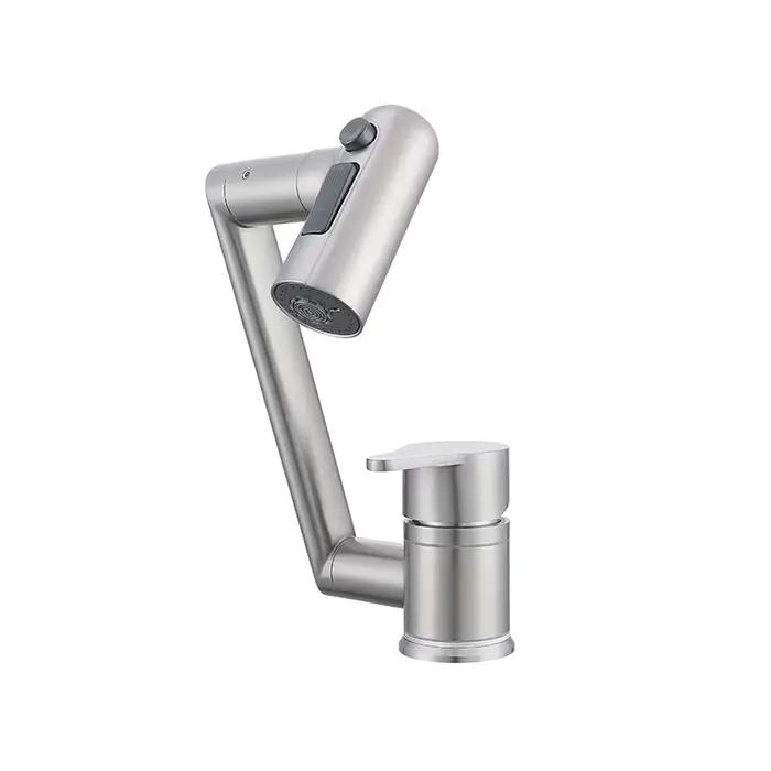 Robinet de lavabo de salle de bain 1080 °   Robinet d'évier de cuisine pivotant multifonctionnel pou