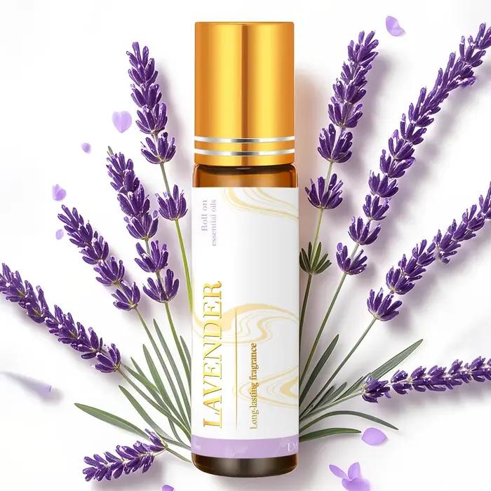 Huile essentielle de lavande en roll-on, 10 ml - Aromathérapie naturelle pour la relaxation, l'aide 