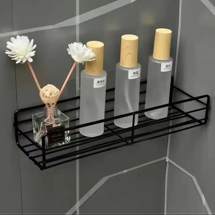 Étagère murale d'angle pour salle de bain, panier de rangement en fer pour douche, support cosmétiqu