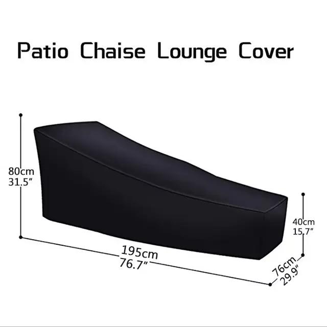 Housse de chaise longue de Patio, housse de chaise longue imperméable, housse de chaise longue d'ext