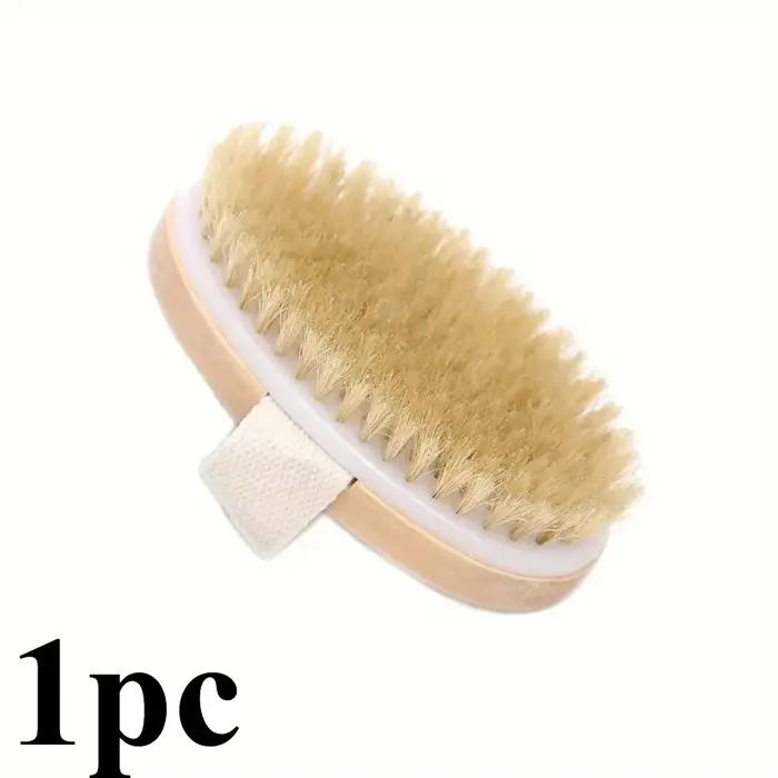 Brosse de douche à poils naturels |   Exfoliant doux et renouvellement de la peau |   Masseur de spa