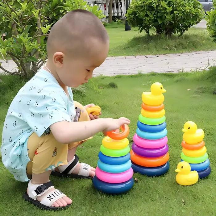 Jouet Montessori pour bébé, tour à boule roulante, jeux éducatifs pour bébés, piste à empiler, jouets de développement pour bébé de 1 2 3 ans