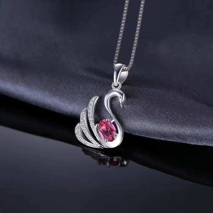 Collier ovale en forme de cygne pour femme