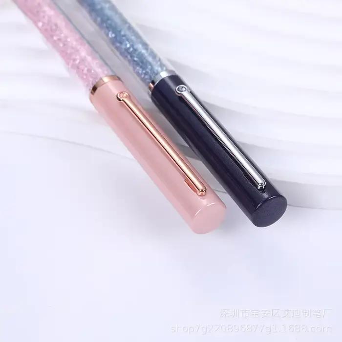 Stylo à bille en métal haut de gamme avec cristaux de diamant, stylo cadeau créatif, stylo publicitaire pour le bureau et les affaires