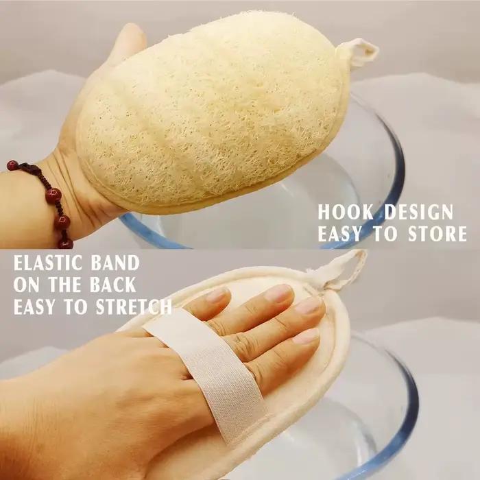 6 pièces/3 pièces/1 pièce corps exfoliant luffa