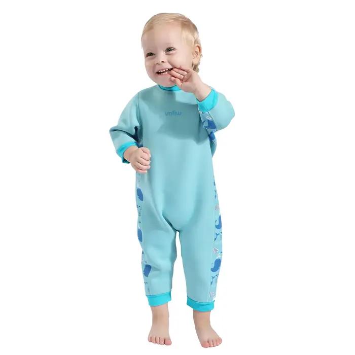 Garçons filles tout-petits 2mm néoprène combinaison dos fermeture éclair nourrissons combinaisons humides maillot de bain complet chaud une pièce maillot de bain