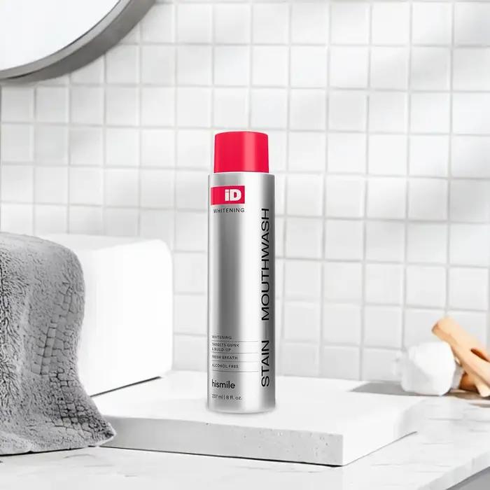 Bain de bouche blanchissant anti-taches 237ml – Haleine fraîche, sans alcool, doux pour l'hygiène buccale quotidienne et les soins bucco-dentaires pour gencives sensibles