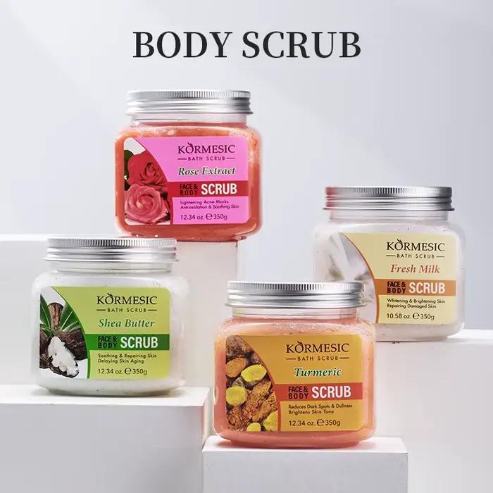 KORMESIC curcuma corps gommage crème visage hydratant nettoyage en profondeur lait Rose doux tendre