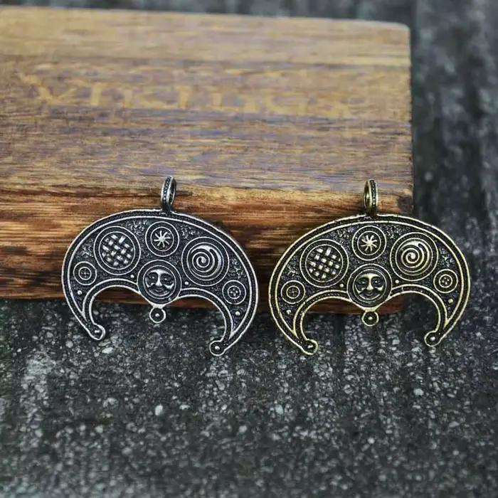 1 pièces slave Lunula fertilité croissant de lune bijoux lunaire Moravia Lunitsa Viking pendentif femmes collier Vintage Talisman amulette