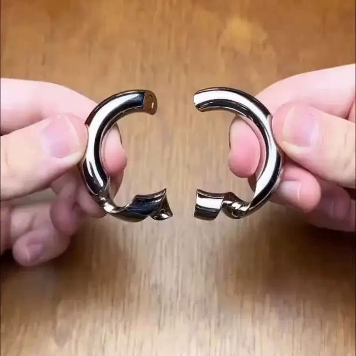 Puzzle en métal bouclé magique et énigmatique, casse-têtes pour adultes, enfants, garçons et filles, défi de logique et de QI, cadeaux éducatifs
