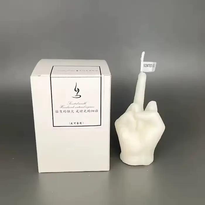 Nouvelles bougies créatives en forme de doigt du milieu