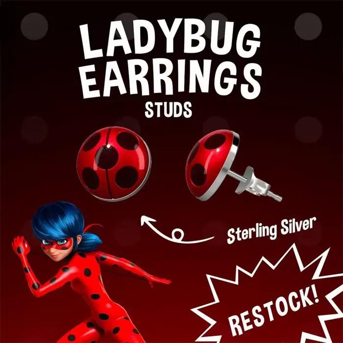Boucles d'oreilles Coccinelle Tikki Rose Pêche, Bijoux Peripheriques Anime Elfes