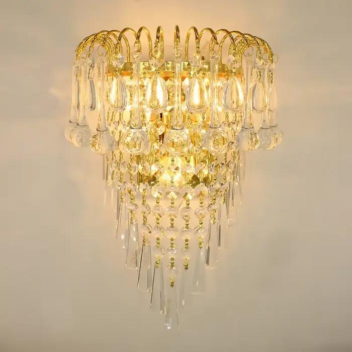 Applique murale classique en cristal 110v 220v 12v 24v, pièces de lunettes, lampe décorative Vintage en cristal, Luminaria d'art pour la maison