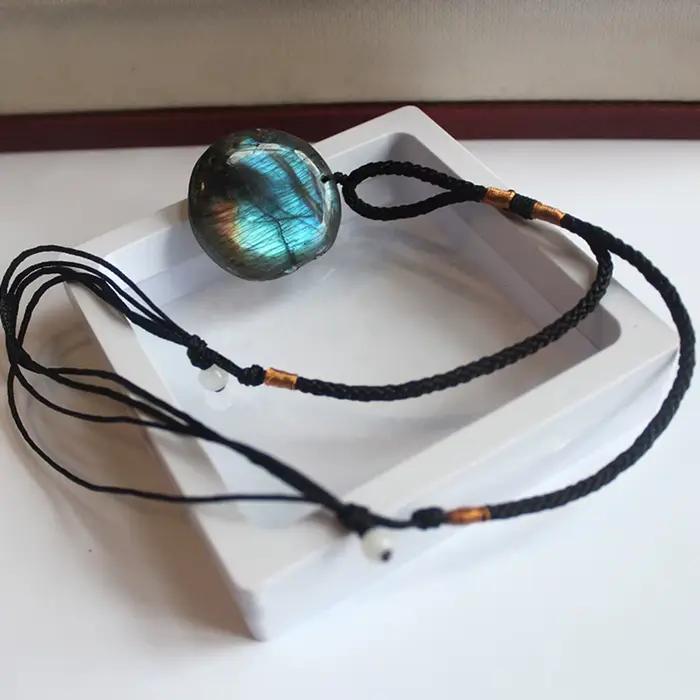Collier avec Pendentif en Pierre de Lune Naturelle Labrumen