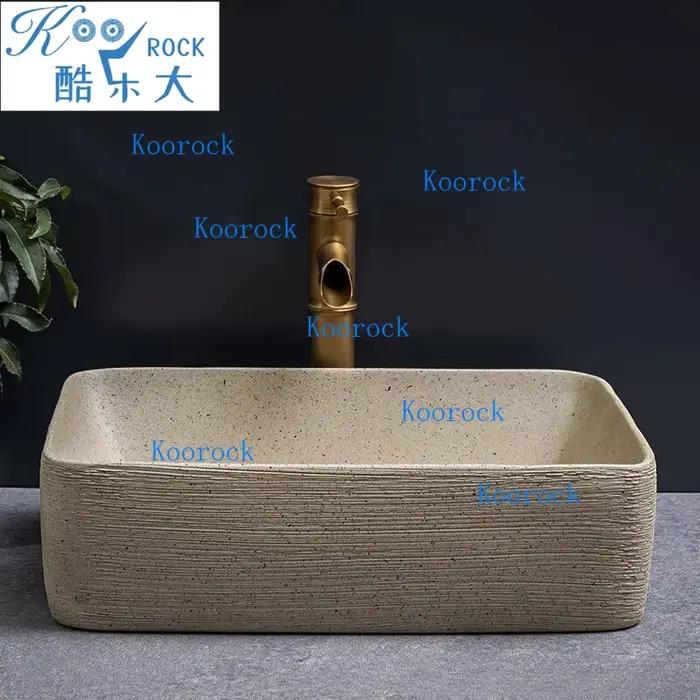 Lavabo 48x36x15cm, lavabo De salle De bains De Style moderne Jing De Zhen pour laver les mains et le visage, Design minimaliste personnalisé