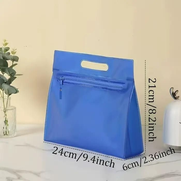 Sac étanche pour vêtements mouillés et secs, pochette transparente givrée en PVC pour maillot de bain, organiseur portable à fermeture éclair pour piscine, plage, salle de sport, voyage