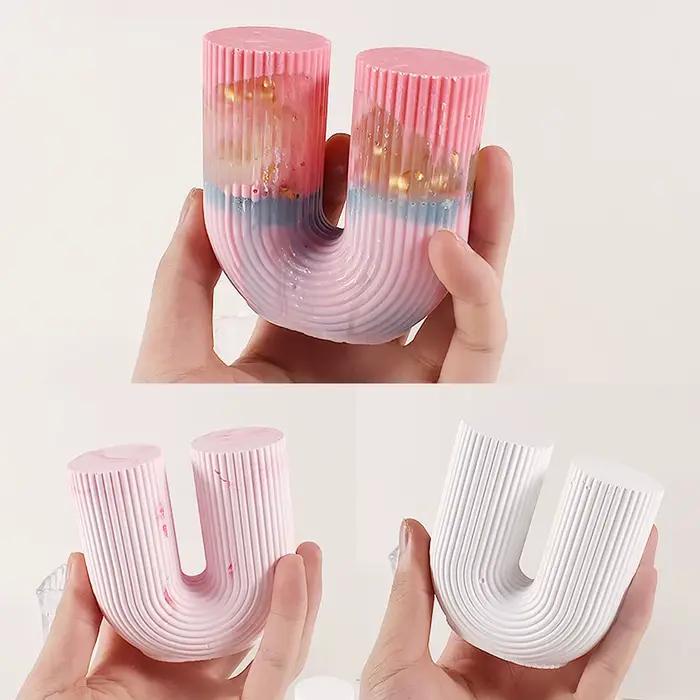 Moule de bougie en Silicone en forme de U