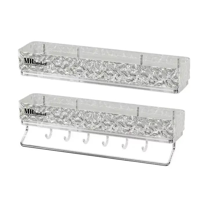 Meuble de rangement innovant pour salle de bain - Étagère murale sans perçage pour toilettes et lavabo