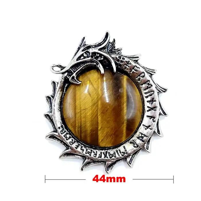 Pendentif bohème en pierre naturelle vintage