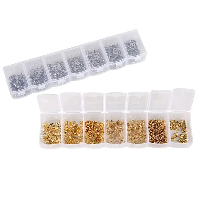 Kit de bijoux en acier inoxydable, fabrication de collier, couleur or, fermoirs à homard, anneaux de saut, boucles d'oreilles, crochets, chaîne d'extension pour Bracelet